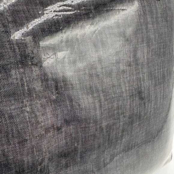 KOUFALL Faux Linen Sheer Curtains Black 52x96" Floor Length Rod Pocket New - Picture 4 of 5